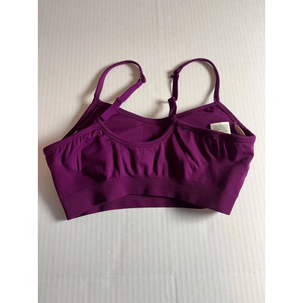 Athleta Sports Bra Bundle Size Small Purple Solid‎ Black Grey Marble Print NWOT